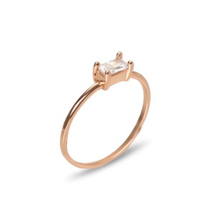 Inel argint placat cu aur roz cu piatra Princess DiAmanti ALSIL0009PG-AS (Argint 925‰ 1 g.)